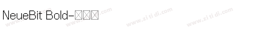 NeueBit Bold字体转换